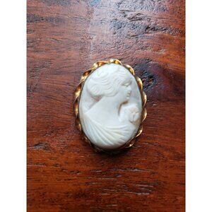 Cameo Shell Cameo Cameo Jewelry Vintage CameoGold Framed White Shell Cameo